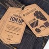 Trilobite 1860 Ton-Up牛仔裤标签特写