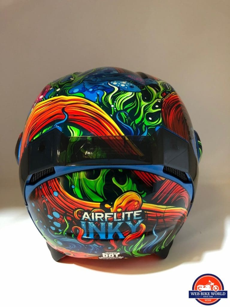 图标Airflite墨色头盔后视图图形和扰流器