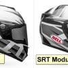 对比照片SRT对SRT模块化贝尔头盔。