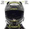 正面的观点HJC RPHA 11 Pro碳头盔