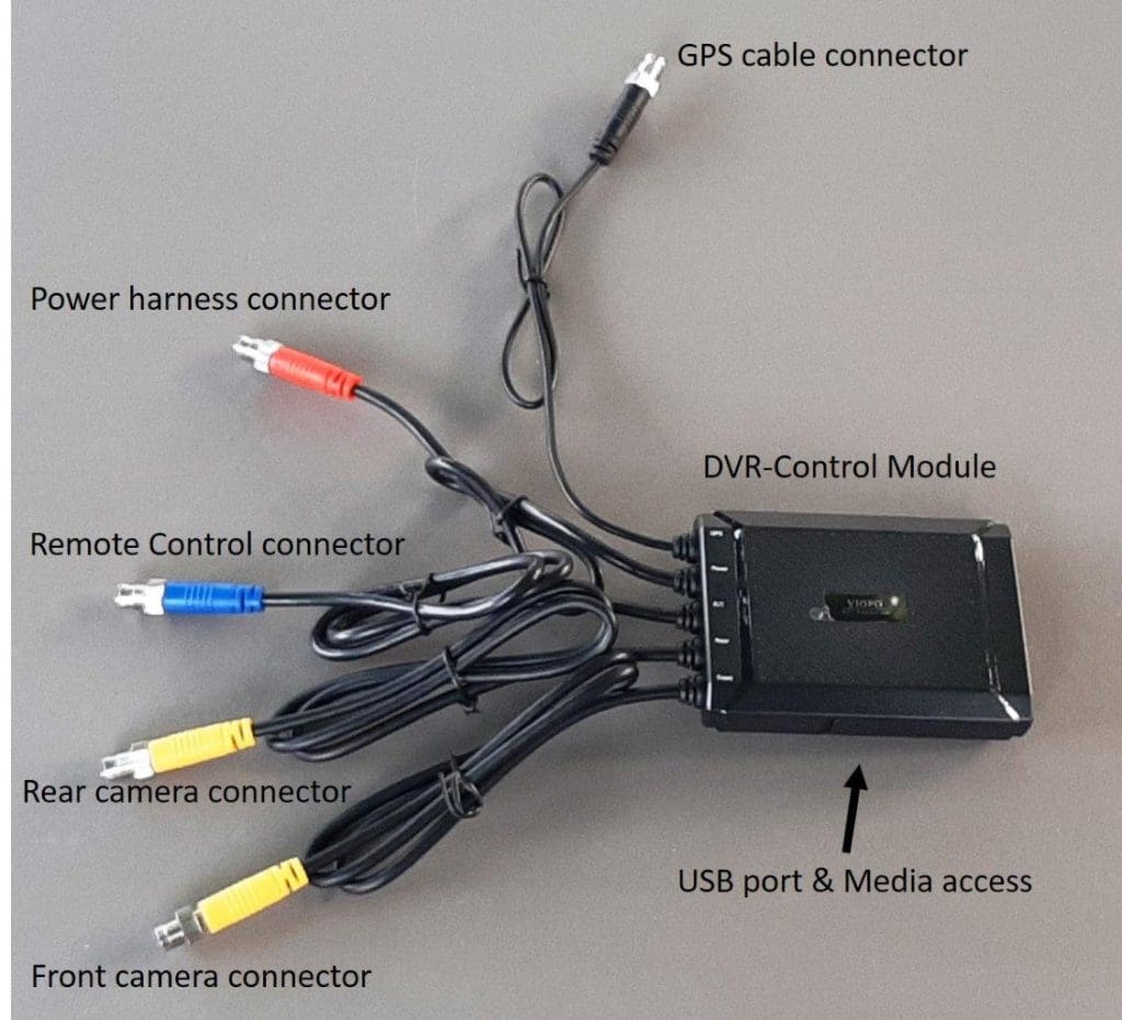 标签电缆组件连接到DVR模块