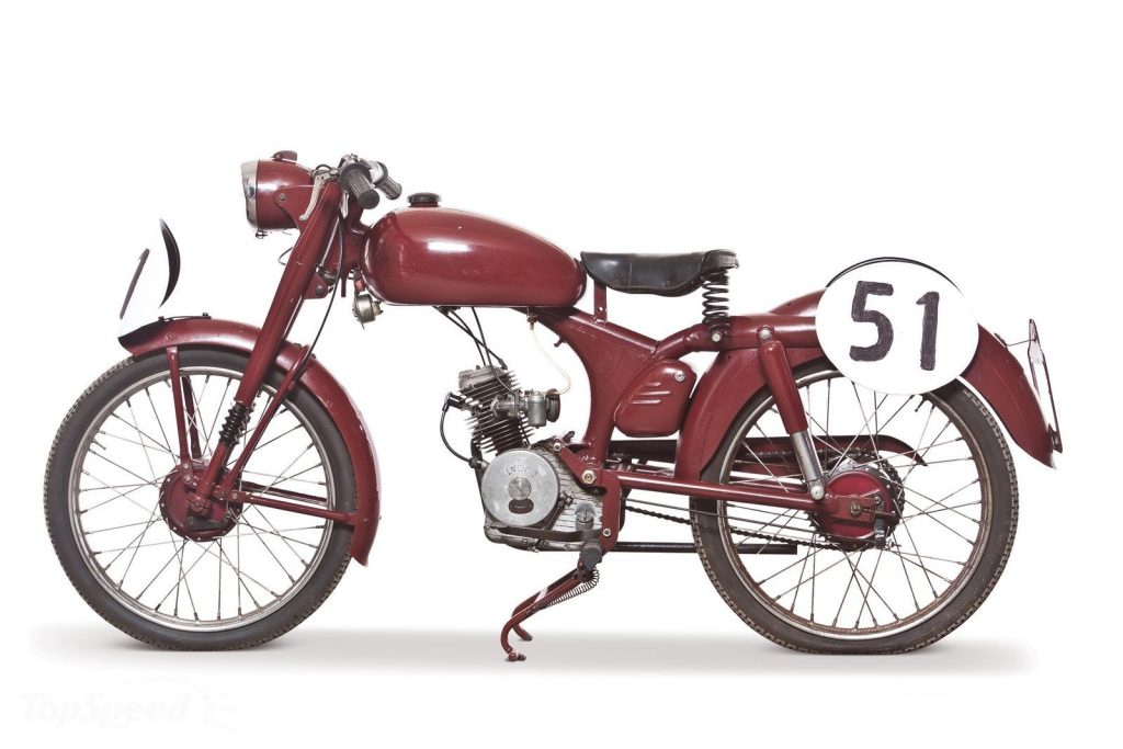 1949杜卡迪Cucciolo Moto 1侧视图