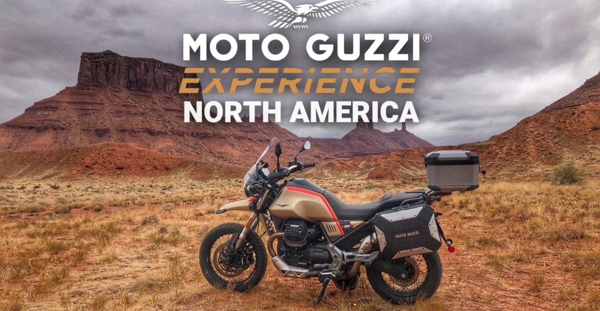 宣传Moto Guzzi体验来到美洲殖民地的海报!
