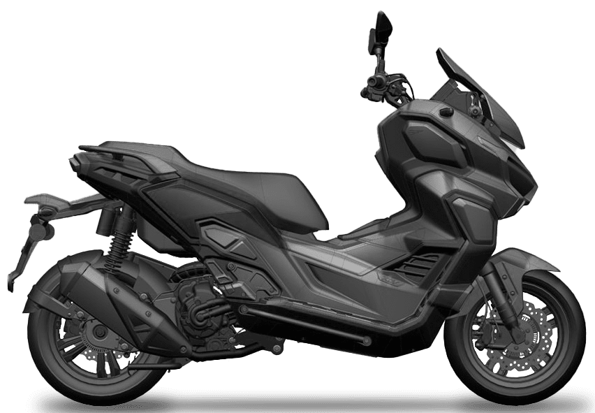 在互联网上传播的Moto Xtreme 250 3D蓝图的侧面轮廓