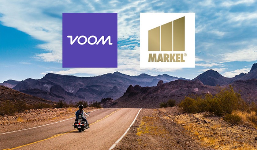 一名骑手正在享受保险公司Voom和Markel提供的按英里付费保费的好处