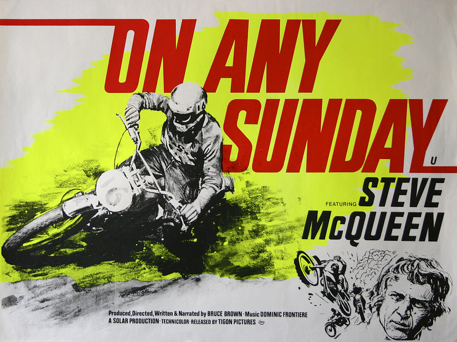 一个视图的连接到史蒂夫·麦奎因的电影海报,“任何星期天”