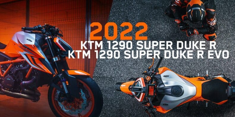 一个视图的全新2022 KTM此次将超级杜克公爵和超级R EVO
