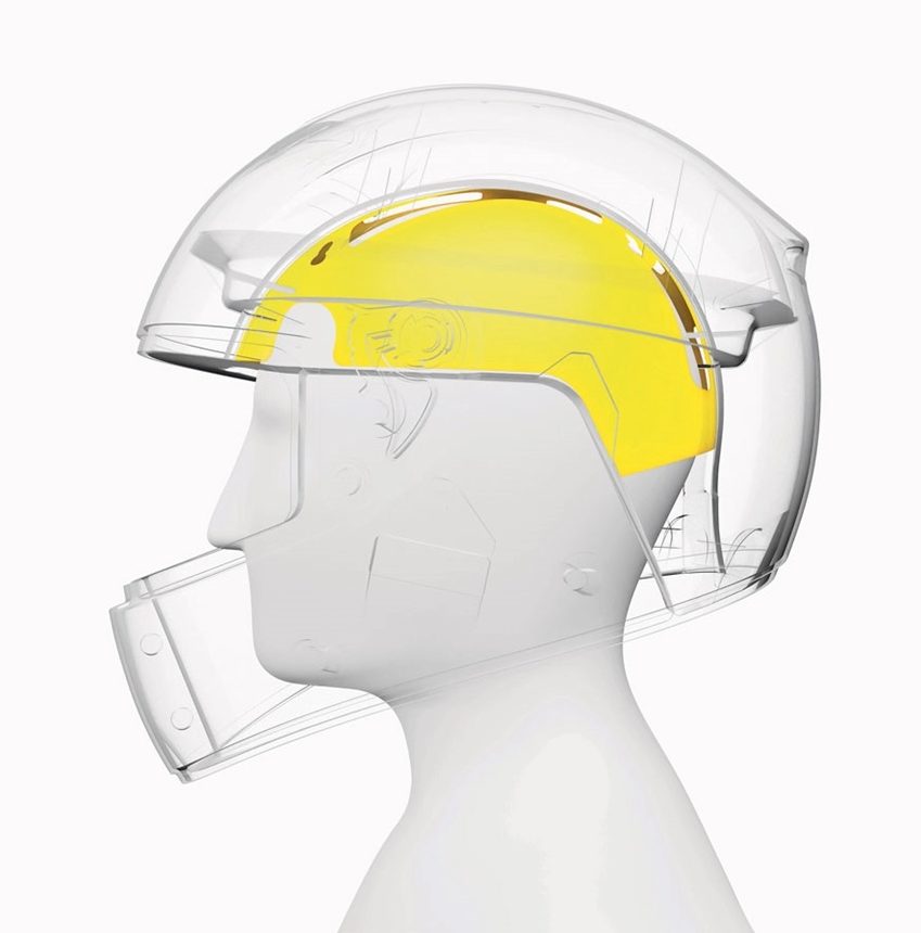 一个视图的摩托车头盔Mips内部安全系统