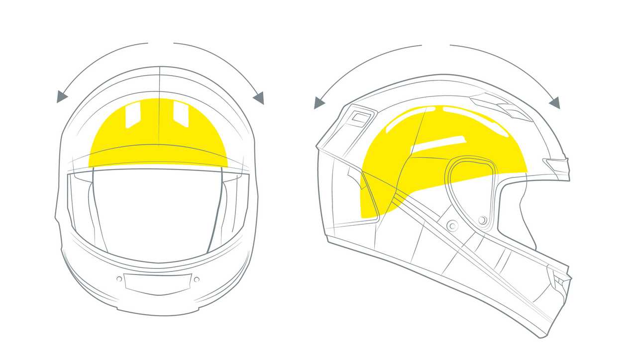一个视图的摩托车头盔Mips内部安全系统