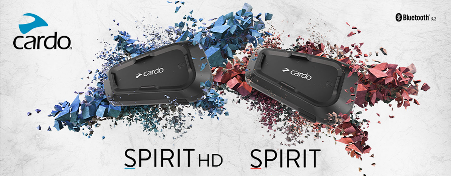 Cardo Spirit和Spirit HD。照片由自行车评论提供。