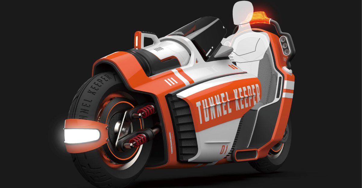 隧道门将 - 一辆消防摩托车，在2021年的77Coire奖中输入。照片由