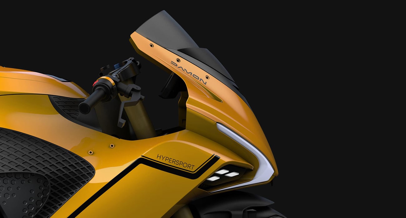 Hypersport-目前可从Damon Motors预订的电动摩托车。媒体由Damon的网站提供。