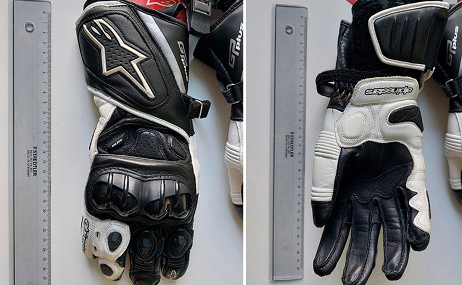 Alpinestars®GPPlus Sports Gloves（2015型号），该手套已被召回高致癌物。照片由Rideapart提供。
