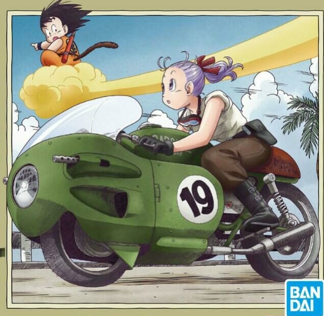 动作电影《龙珠》中的布尔玛骑着她的“19号变量”摩托车。媒体来源:Carousell。