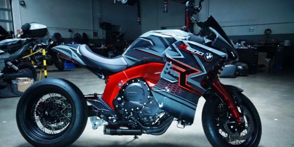 修改后的K 1600跑车的想法Motorrad BymyCar。媒体来自RideApart。