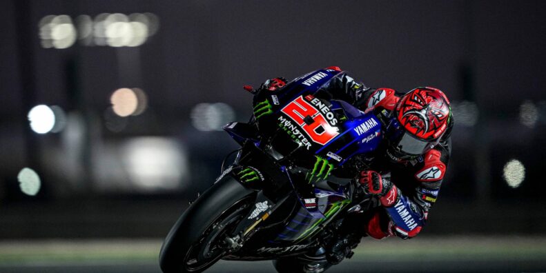 上周三，2021年MotoGP冠军法比奥·夸塔拉罗在米萨诺测试中创造了最快速度。媒体来源:《摩托车日报》