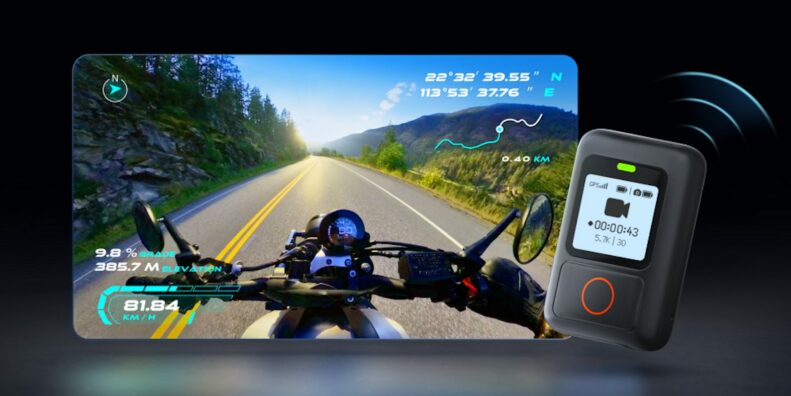 Insta360新的GPS行动远程-兼容的X3, RS和R相机。媒体来自Insta360。