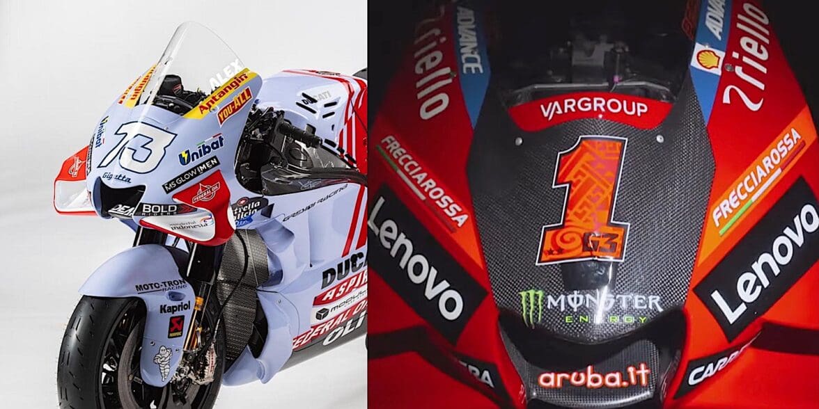 杜卡迪的卫星团队发布了他们的团队和制服2023:Gresini赛车,杜卡迪联想。媒体来自MotoGP和Youtube。