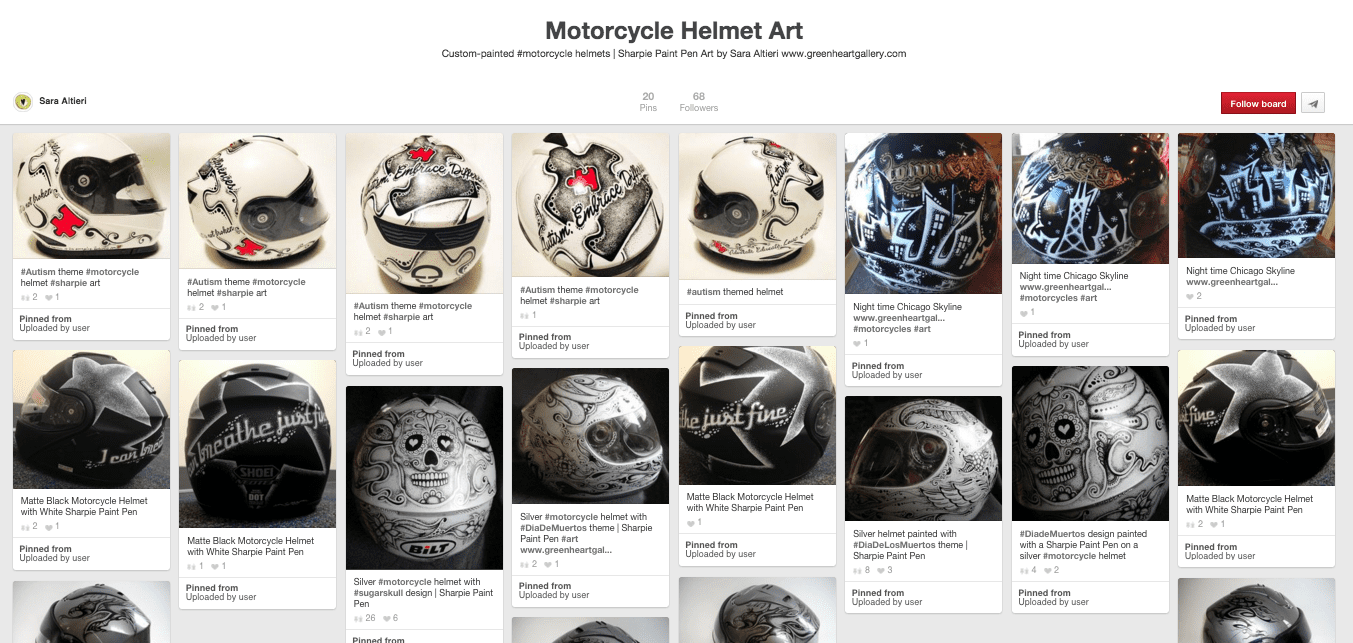 摩托车头盔的艺术