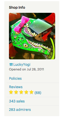 原来的摩托车头盔的弓。在Etsy LuckyYogi