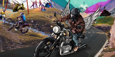 一个视图的皇家恩菲尔德的“骑摩托车的艺术”运动。媒体来自皇家恩菲尔德的网站。