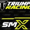超级赛车世界锦标赛的标志与凯旋赛车的标志合并。媒体来源:Triumph。