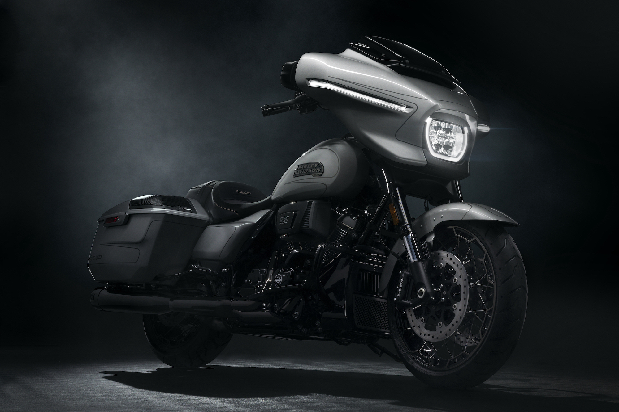 A view of Harley's new CVO Street Glide®. Media sourced from Harley-Davdison.