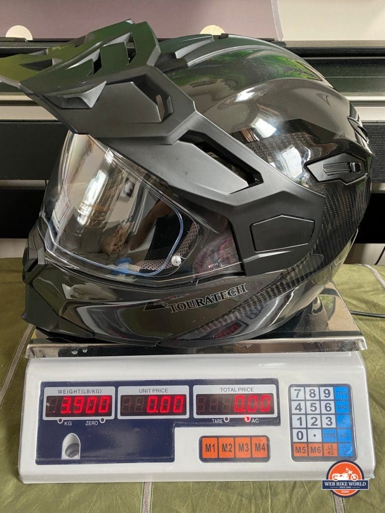 规模的Touratech Aventuro旅行者碳头盔(磅)。