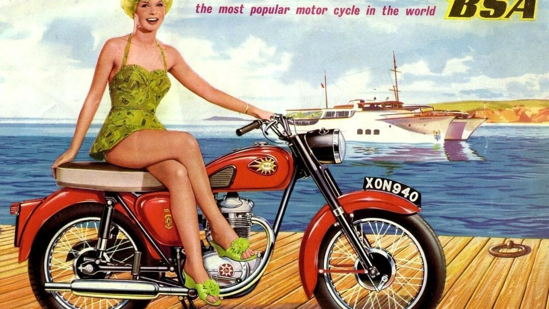 BSA摩托车的老式广告