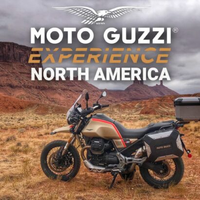 海报广告摩托Guzzi经验来美国的殖民地!