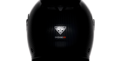 新Forcite MK1智能摩托车头盔的视图