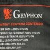 护理说明标签Gryphon Moto铜峡谷的裤子