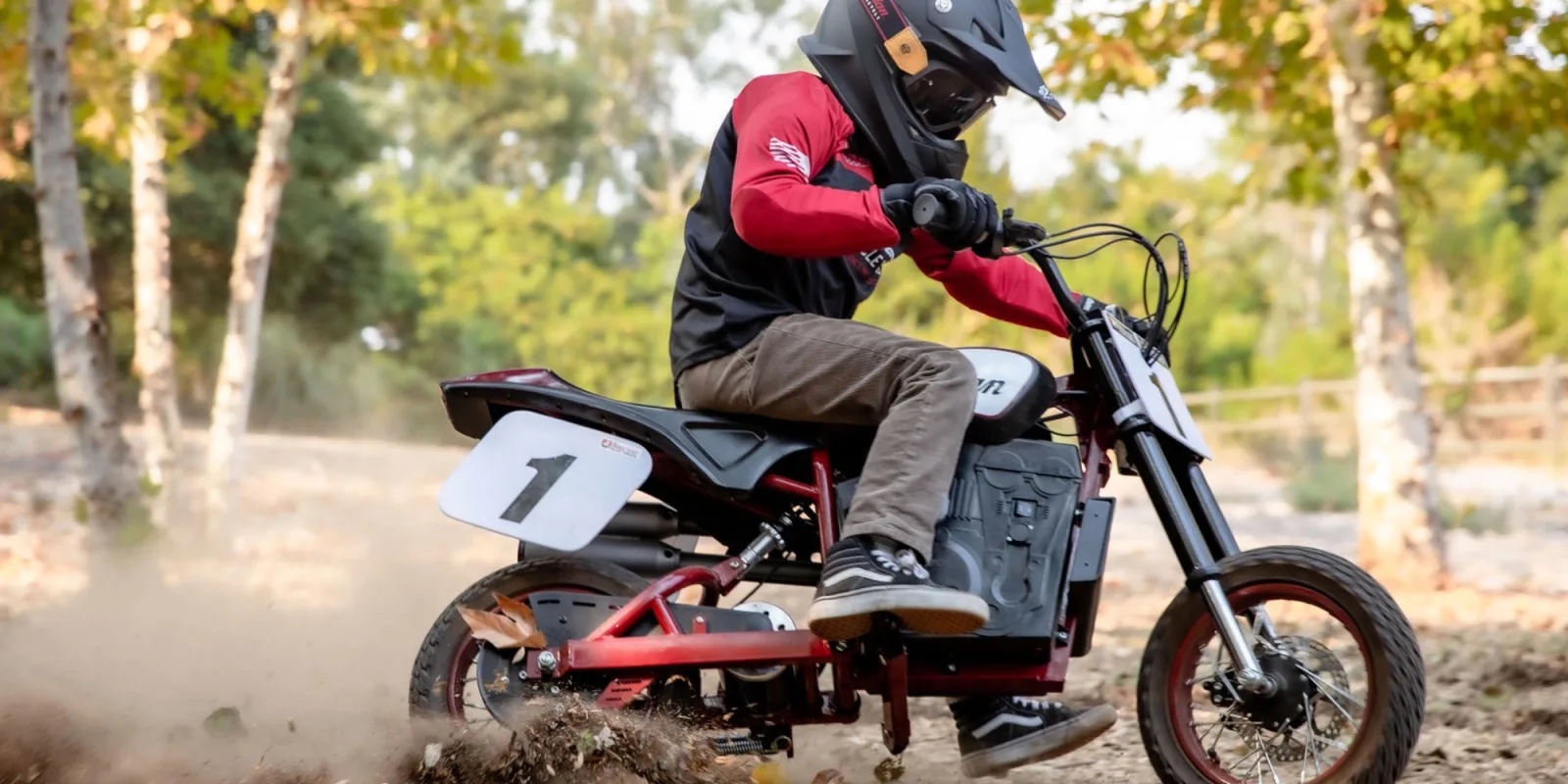 面向儿童的eFTR Jr.电动摩托车。媒体来源Electrek。